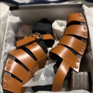 Miista Brown Leather Mules